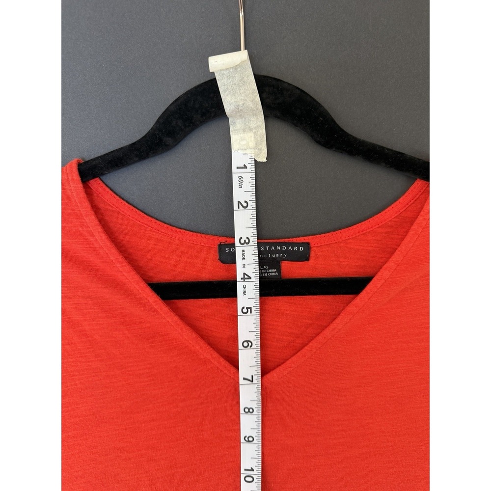 Social Standard by Sanctuary Large Coral Tiered Dress V Neck Casual Sleeveless - Picture 8 of 11